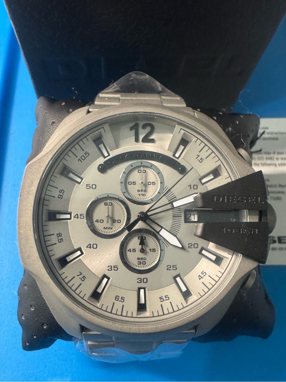 #142 Diesel Men's Silver Chronograph Watch